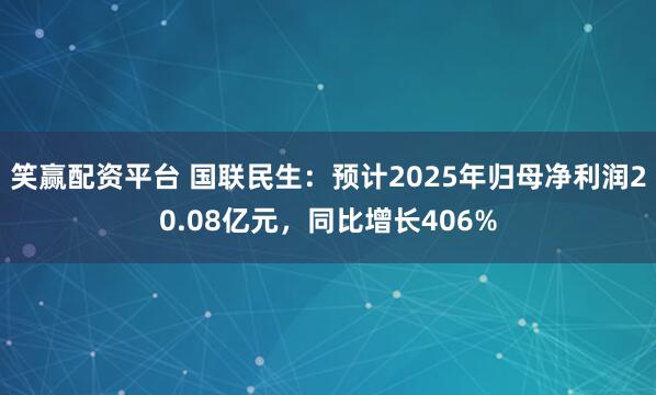 笑赢配资平台 国联民生：预计2025年归母净利润20.08亿元，同比增长406%
