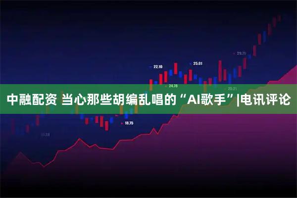 中融配资 当心那些胡编乱唱的“AI歌手”|电讯评论